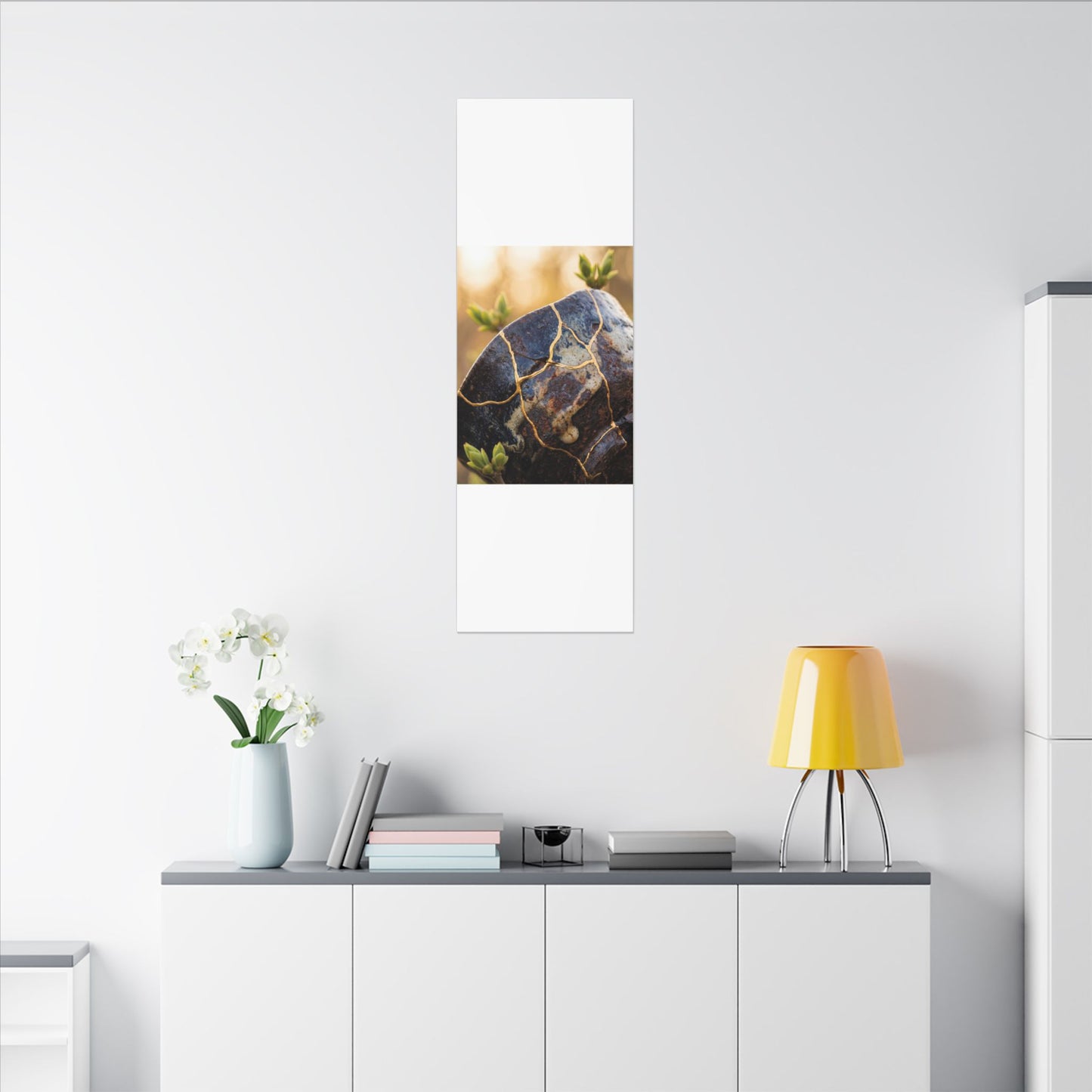 Fukinsei Rust Patina Canvas Art - Kintsugi Gold Repair