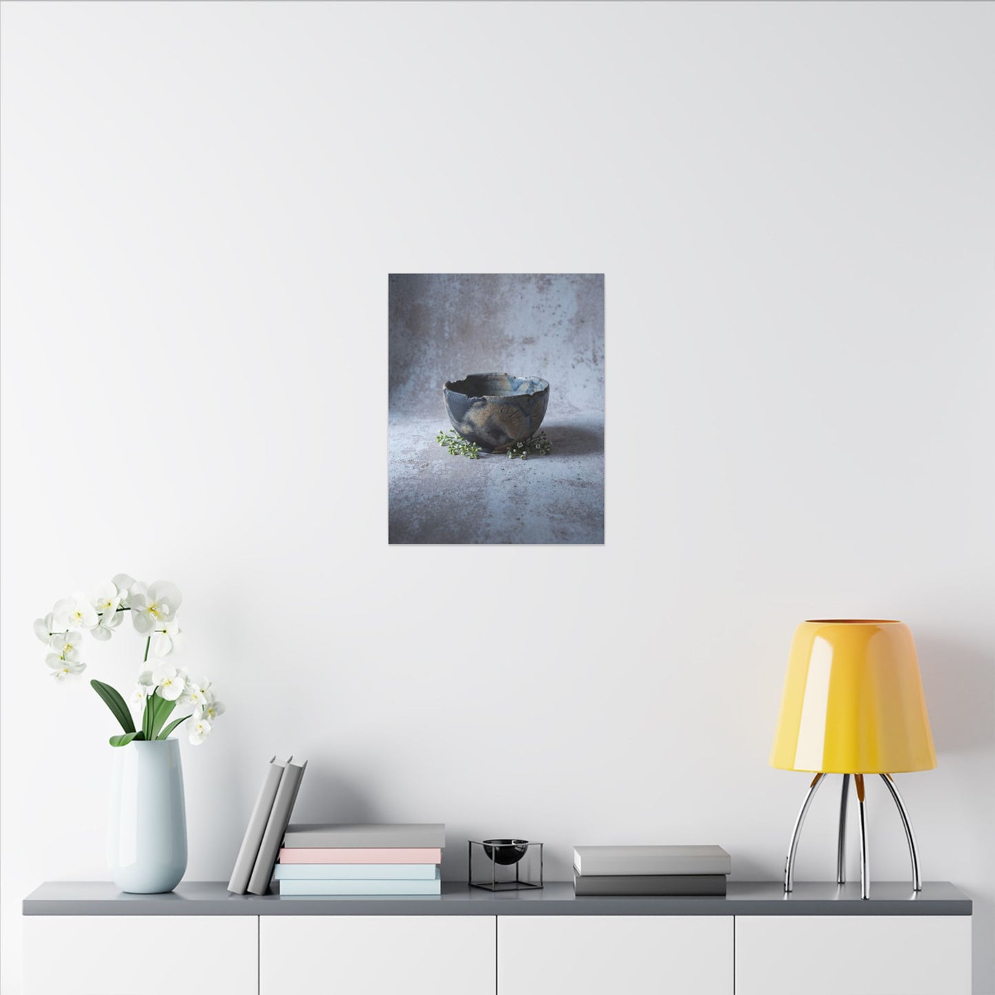 Ceramic Bowl Spring Canvas Art | Japandi Warm Design