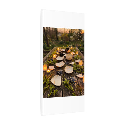 Broken Pottery Spring Canvas Art | Kintsugi Beautiful Design