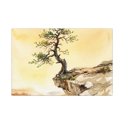 Golden Hour Pine Tree Canvas Art - Japandi Fukinsei