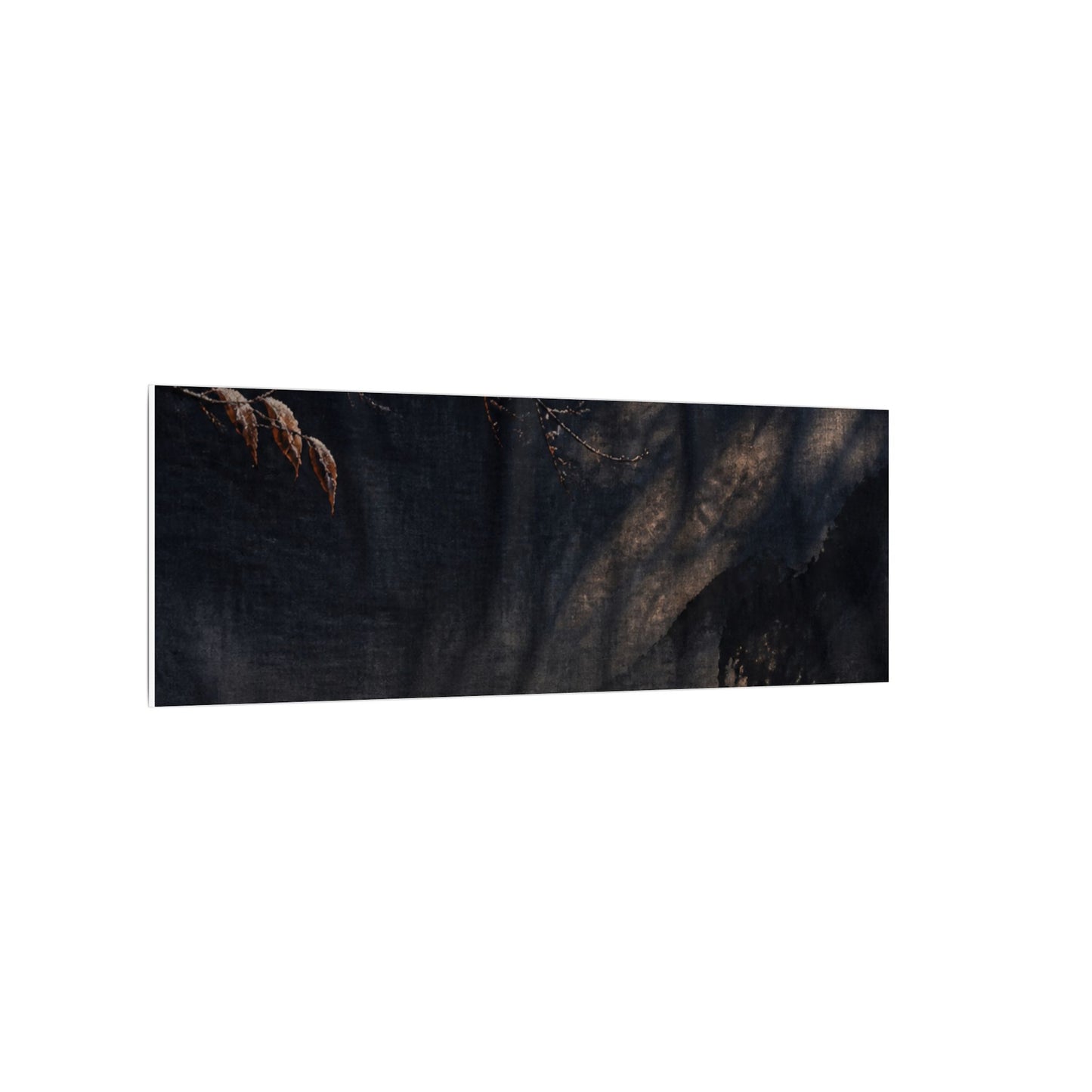 Atmospheric Silk Drape Canvas Art - Charcoal Ink Dark Japandi