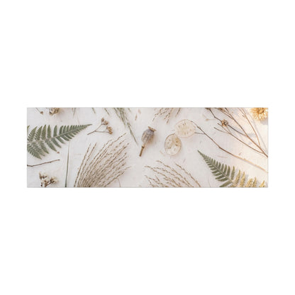 Elegant Dried Flowers Canvas Art - Japanese Pattern Japandi