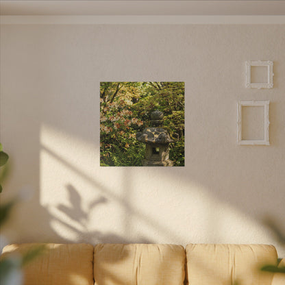 Spring Stone Lantern Gold Repair Canvas Art | Beautiful Decor