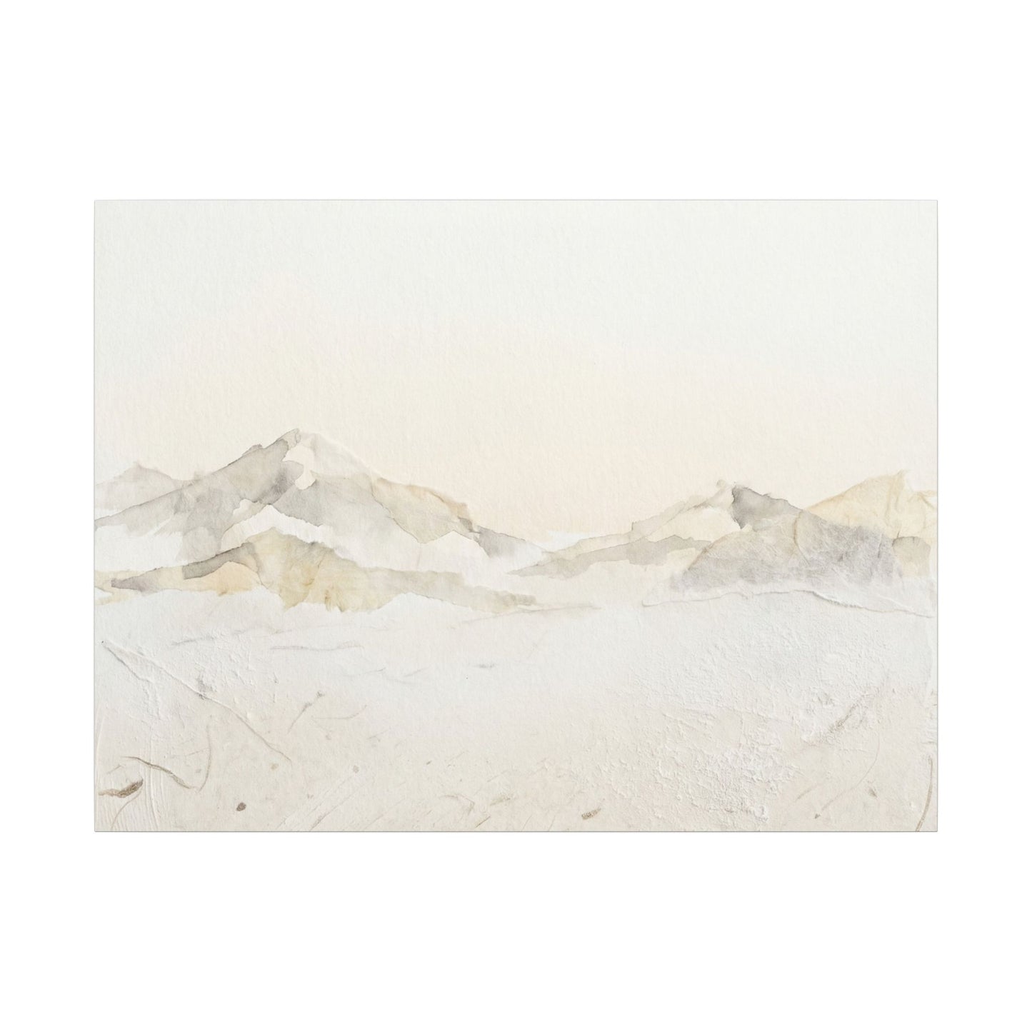 Mountain Mist Winter Canvas Art | Japandi Warm Design