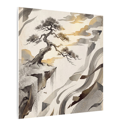 Golden Hour Pine Tree Canvas Art - Japandi Seijaku