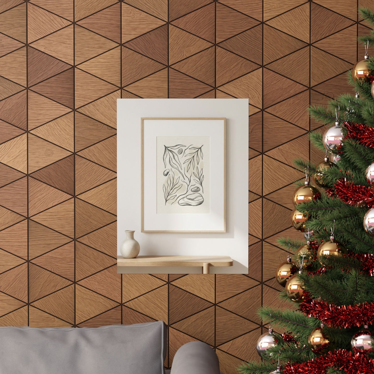 Japandi Charcoal Wall Art Print