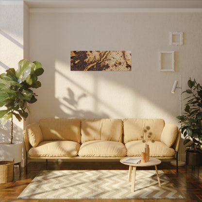 Kintsugi Rust Patina in Golden Hour | Gold Vein Canvas Art
