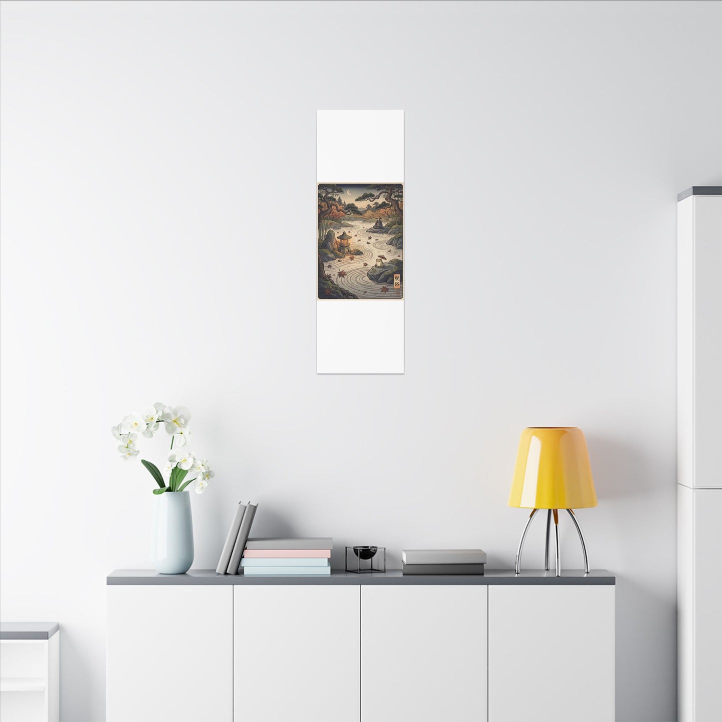 Rock Garden Autumn Canvas Art | Zen Serene Design