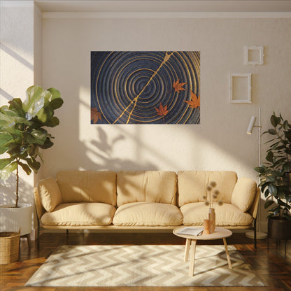 Water Ripple Gold Repair Canvas Art | Healing Kintsugi Art