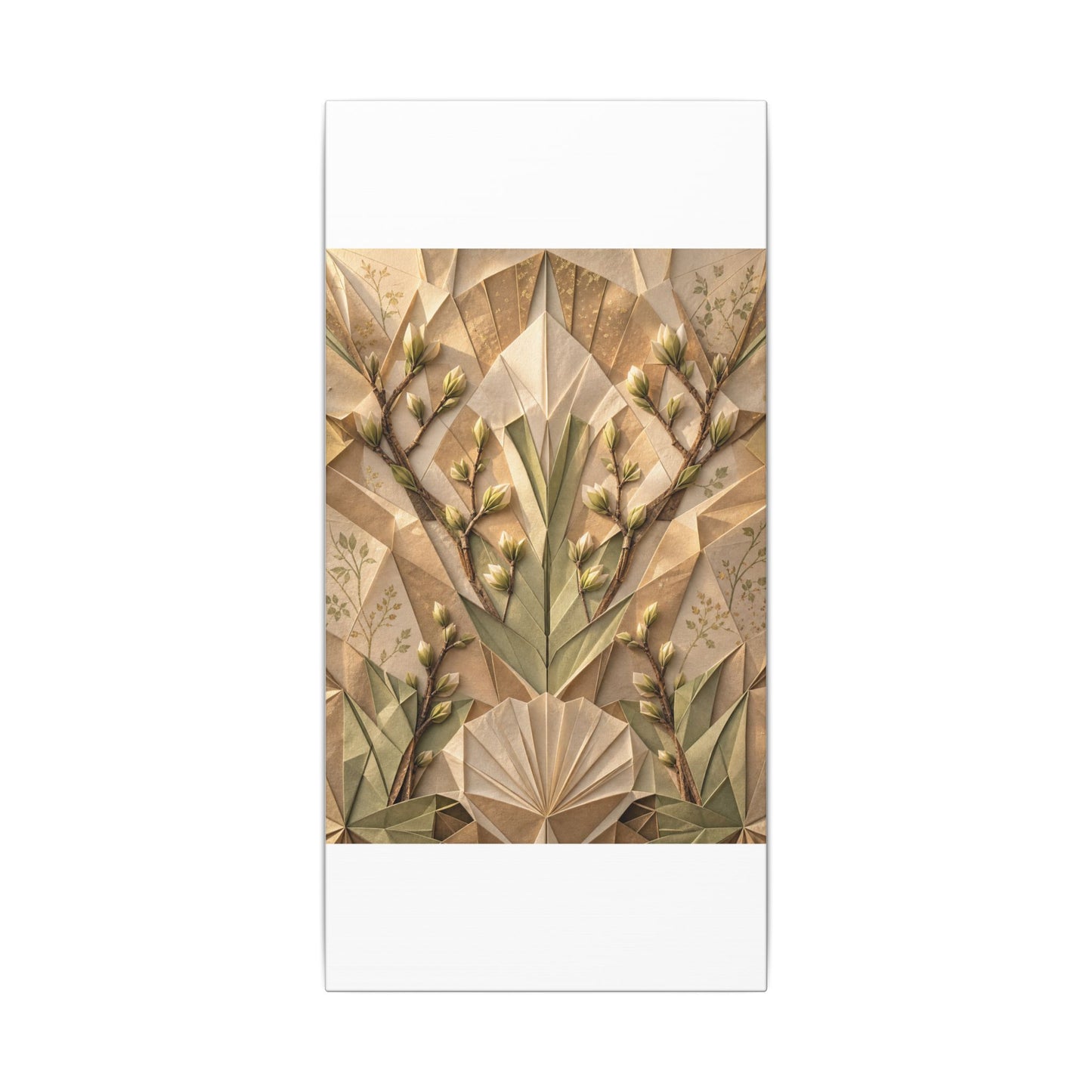 Kanso Paper Fold Canvas Art - Japandi Japanese Pattern