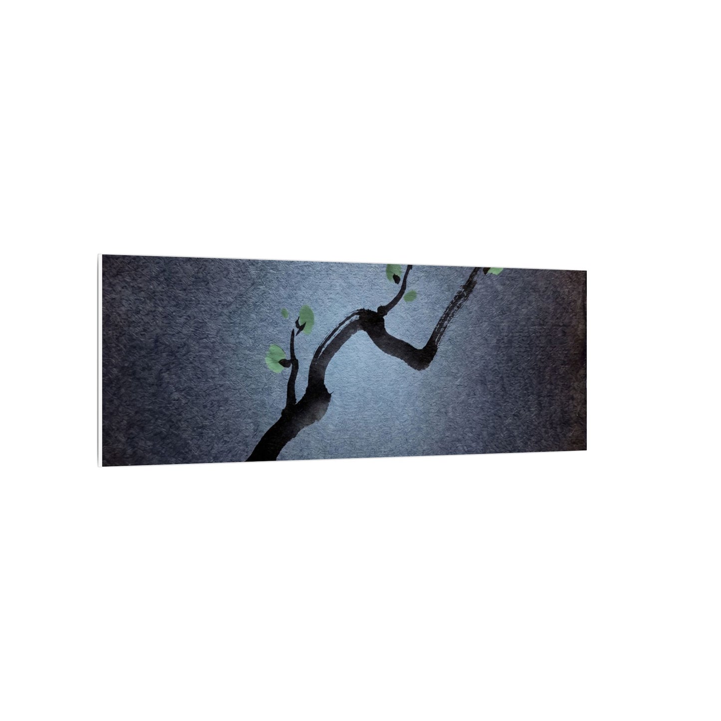 Ink Brushstroke Canvas Art | Spring Dark Japandi Moody Minimal Art
