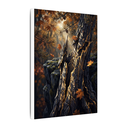 Pine Tree Autumn Canvas Art | Kintsugi Beautiful Design