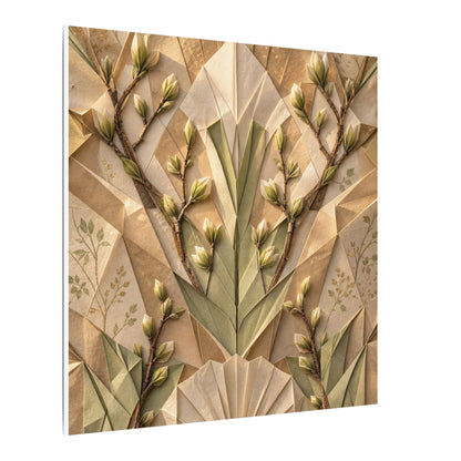 Kanso Paper Fold Canvas Art - Japandi Japanese Pattern