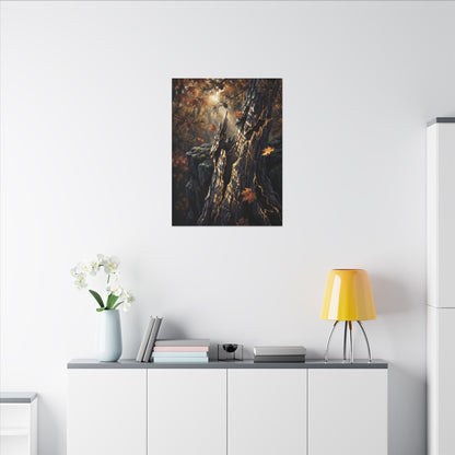 Pine Tree Autumn Canvas Art | Kintsugi Beautiful Design