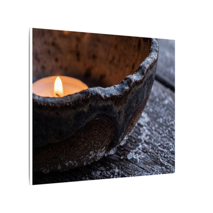 Atmospheric Ceramic Bowl Canvas Art - Moody Minimal Dark Japandi