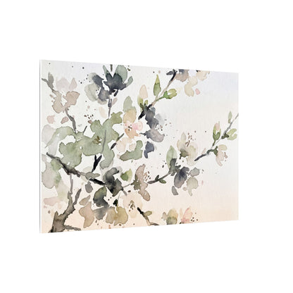 Cherry Blossom Watercolor Canvas Art | Elegant Japandi Art