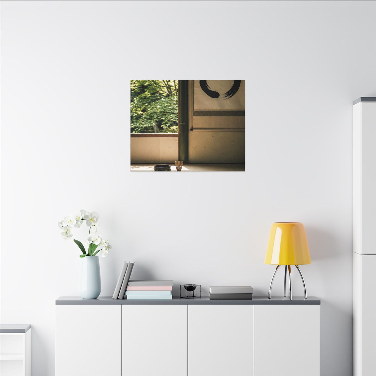 Tea Ceremony Enso Canvas Art | Serene Zen Art