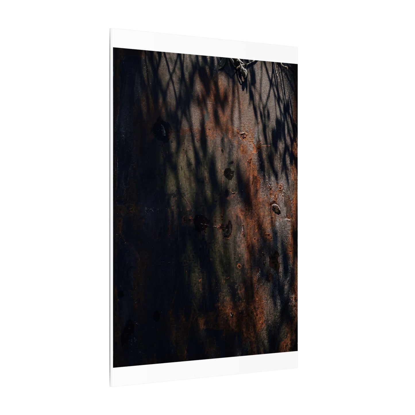 Rust Patina Shadow Zen Canvas Art | Luxurious Dark Japandi Art