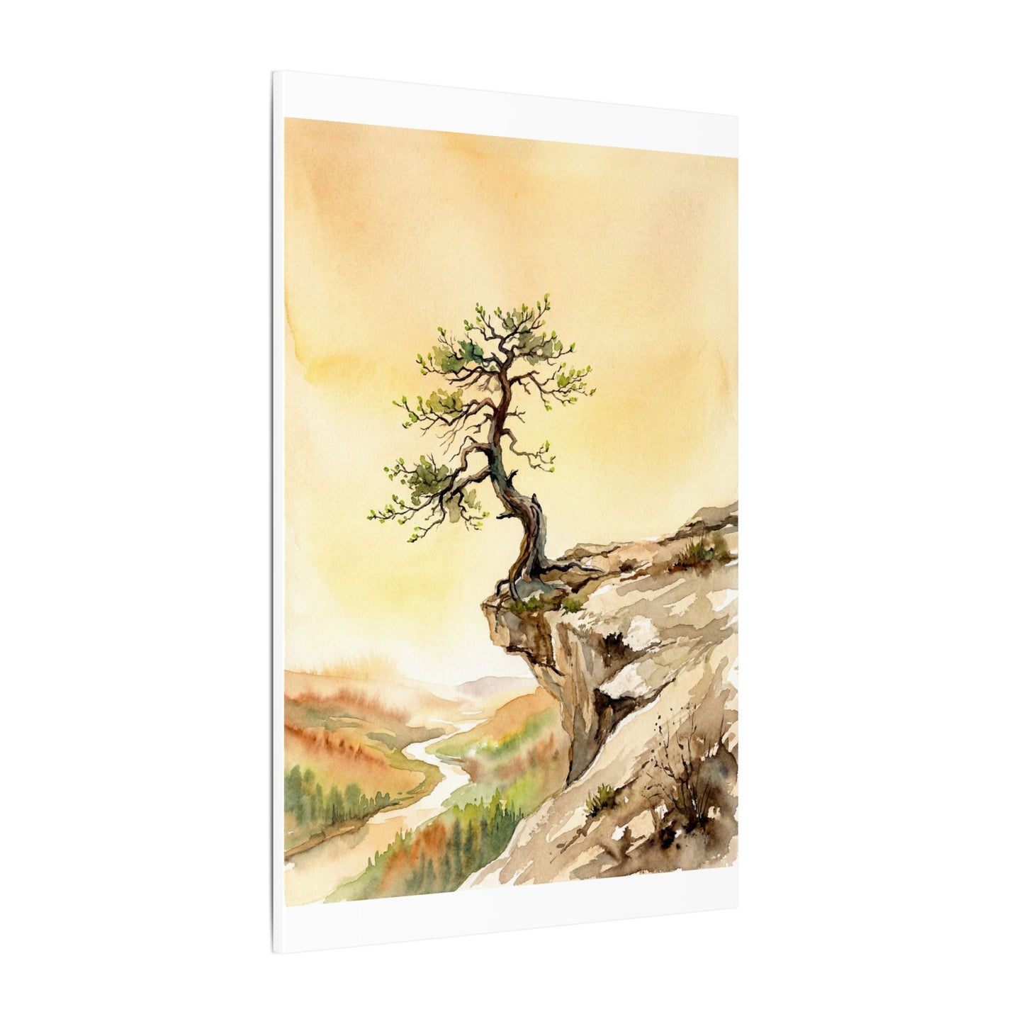Golden Hour Pine Tree Canvas Art - Japandi Fukinsei