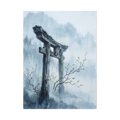 Torii Gate Canvas Art | Spring Zen Sumi E Art