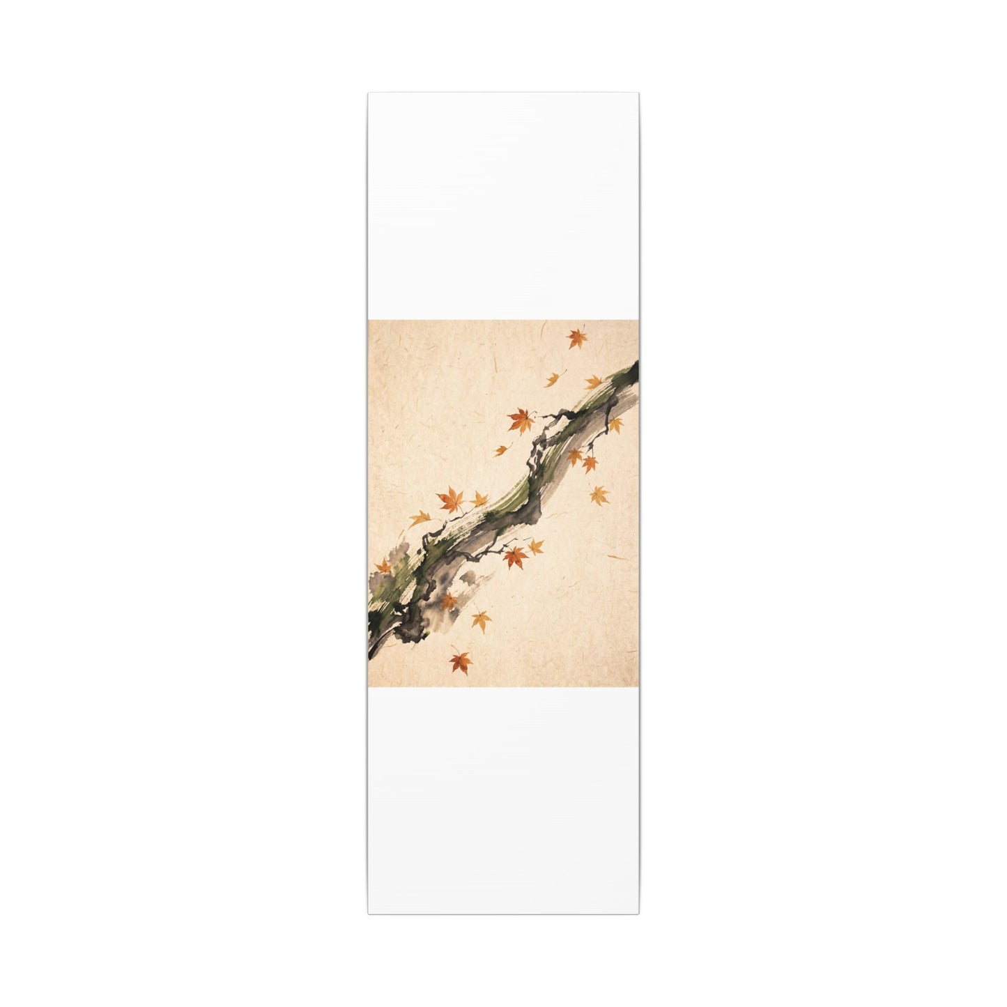 Ink Brushstroke Autumn Canvas Art | Zen Calm Design