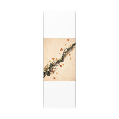 Ink Brushstroke Autumn Canvas Art | Zen Calm Design