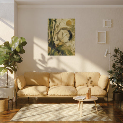 Ink Brushstroke Sumi E Canvas Art | Calm Zen Art