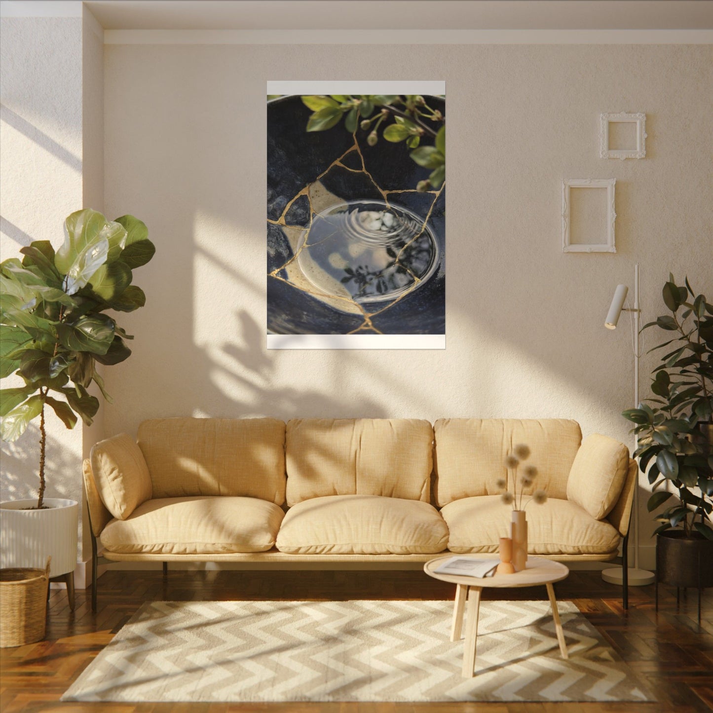 Water Ripple Spring Canvas Art | Kintsugi Beautiful Design