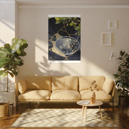 Water Ripple Spring Canvas Art | Kintsugi Beautiful Design