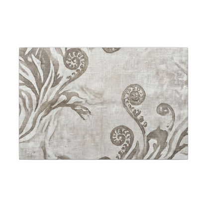Japandi Fern Unfurling in Overcast | Japanese Pattern Canvas Art