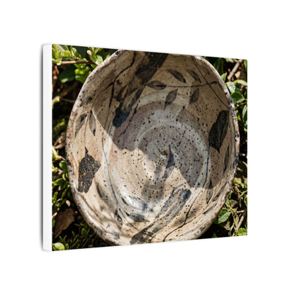 Elegant Ceramic Bowl Canvas Art - Japanese Pattern Japandi