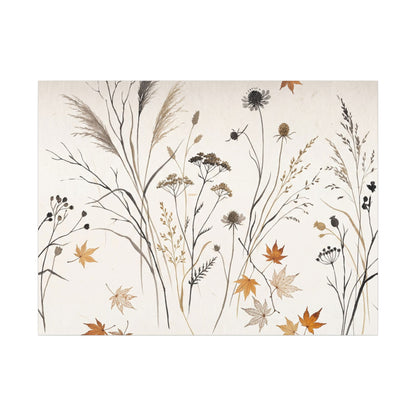 Dawn Dried Flowers Canvas Art - Japandi Kanso