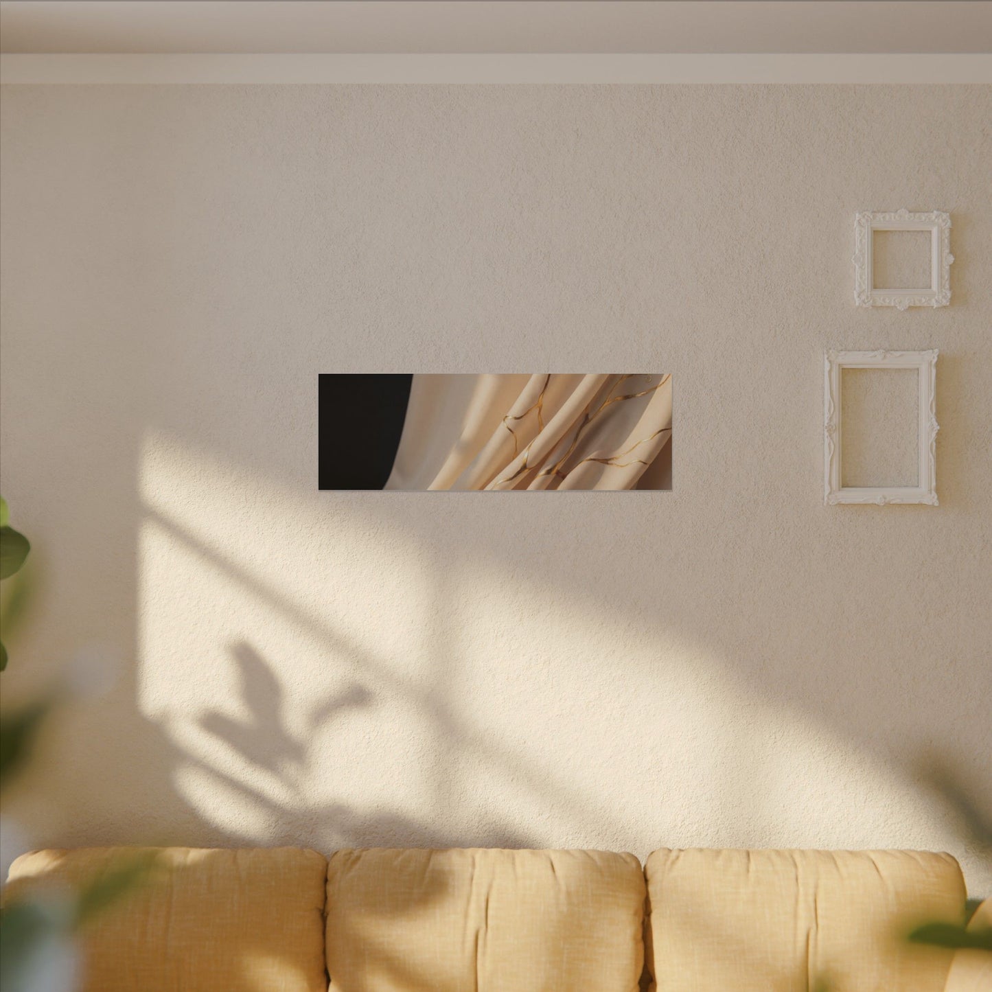 Golden Hour Silk Drape Canvas Art - Kintsugi Fukinsei