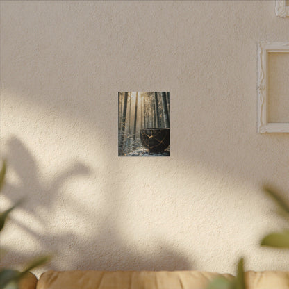 Fukinsei Bamboo Grove Canvas Art - Kintsugi Gold Repair