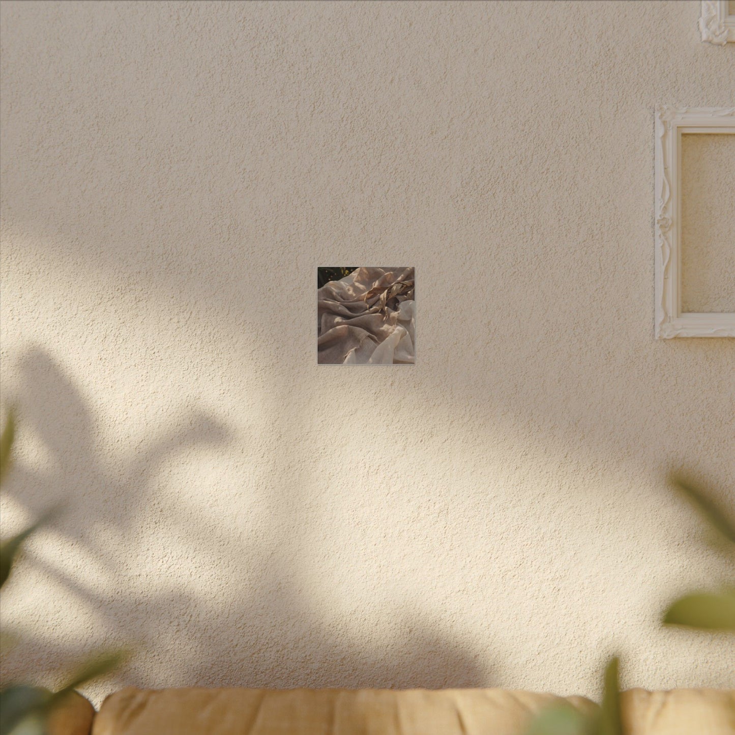 Silk Drape Summer Canvas Art | Japandi Neutral Design