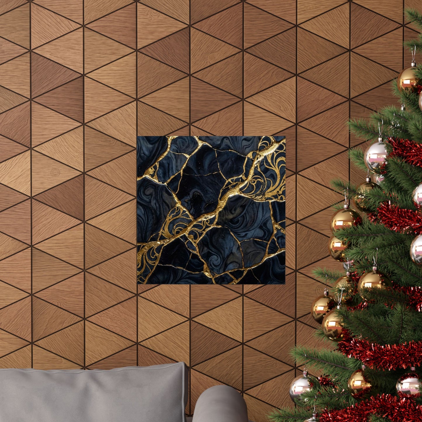 Kintsugi Gold Vein Wall Art Print