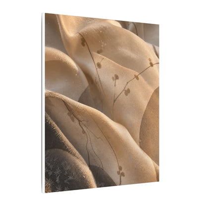Japandi Silk Drape in Golden Hour | Japanese Pattern Canvas Art