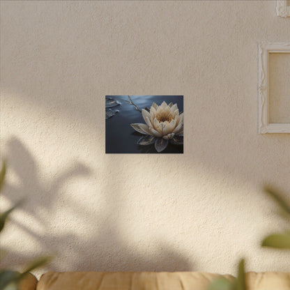 Beautiful Lotus Flower Canvas Art - Gold Vein Kintsugi