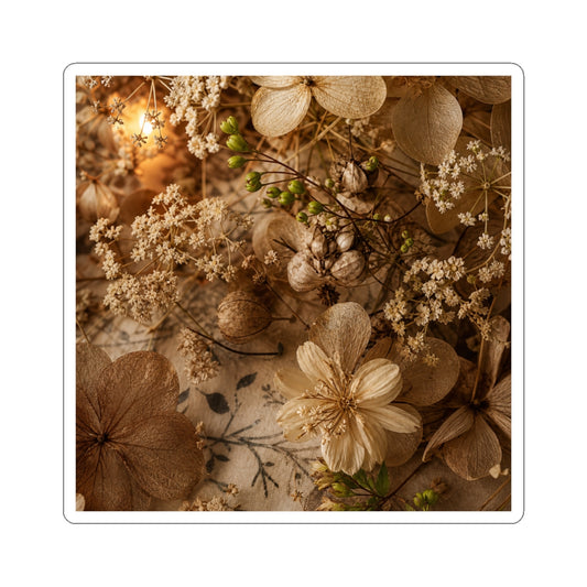 Dried Flowers Spring Sticker | Japandi Earthy Design