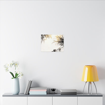 Tea Ceremony Sumi E Canvas Art | Serene Zen Art