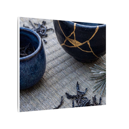 Kintsugi Tea Ceremony in Overcast | Gold Vein Canvas Art
