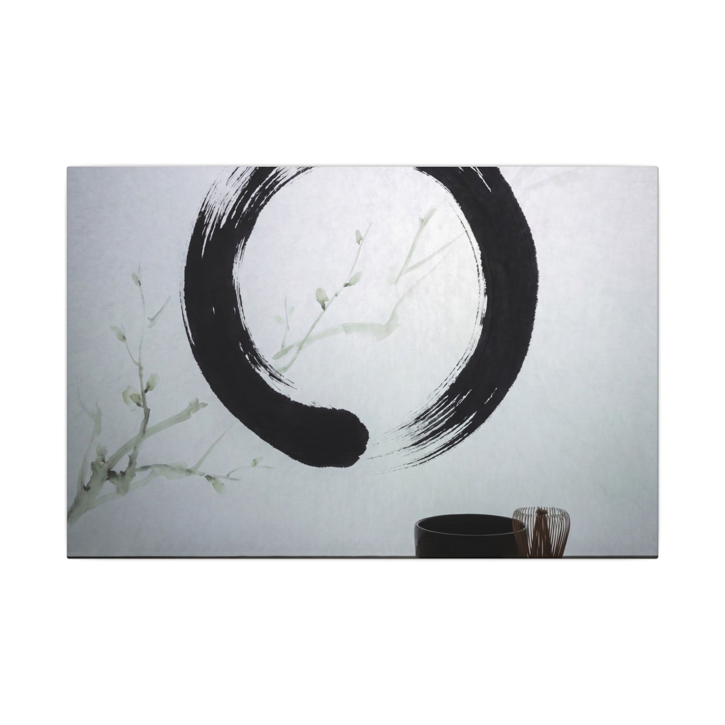 Tea Ceremony Enso Canvas Art | Peaceful Zen Art