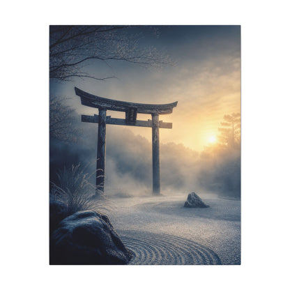 Zen Torii Gate in Golden Hour | Karesansui Canvas Art