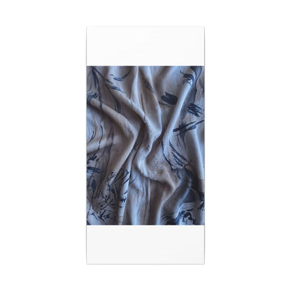 Silk Drape Winter Canvas Art | Japandi Earthy Design