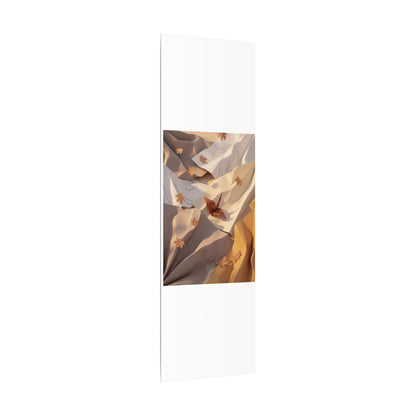 Autumn Paper Fold Minimal Line Canvas Art | Cozy Decor
