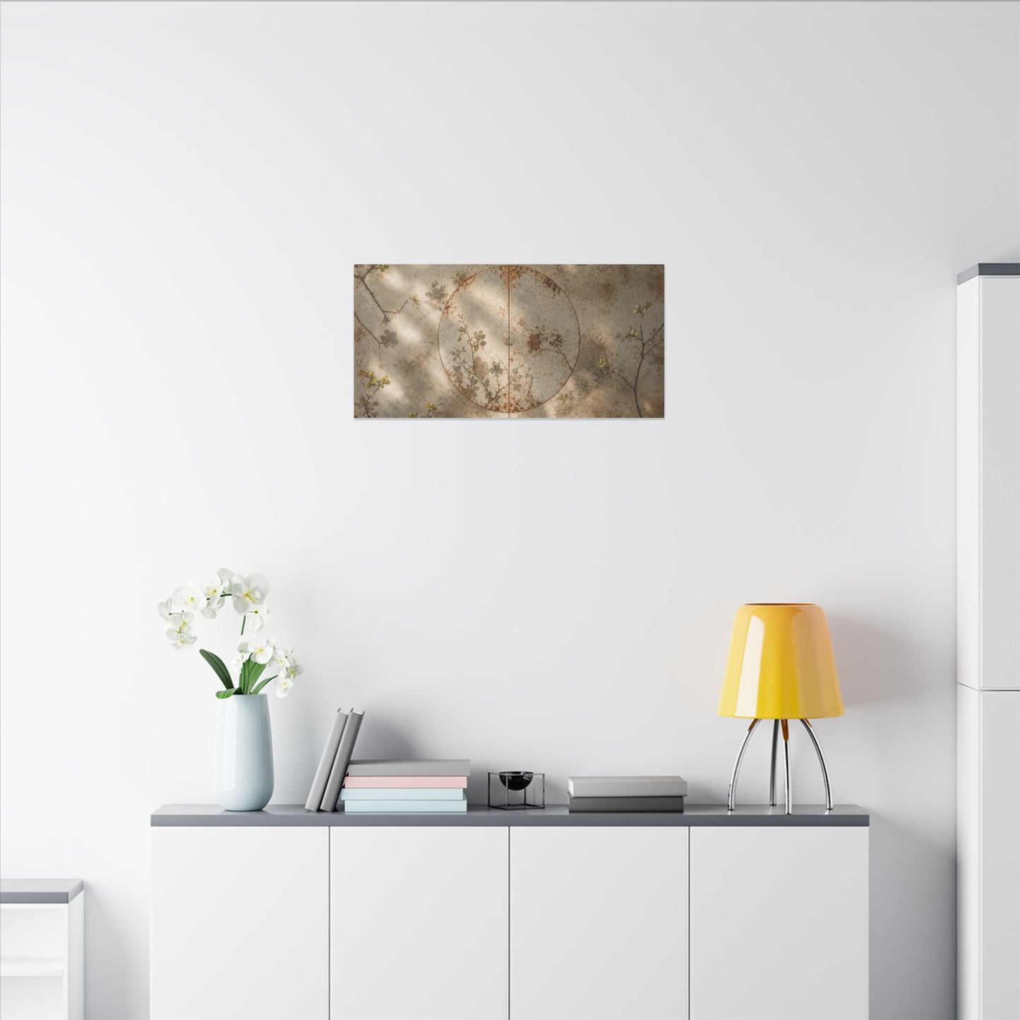Japandi Rust Patina in Dappled | Japanese Pattern Canvas Art