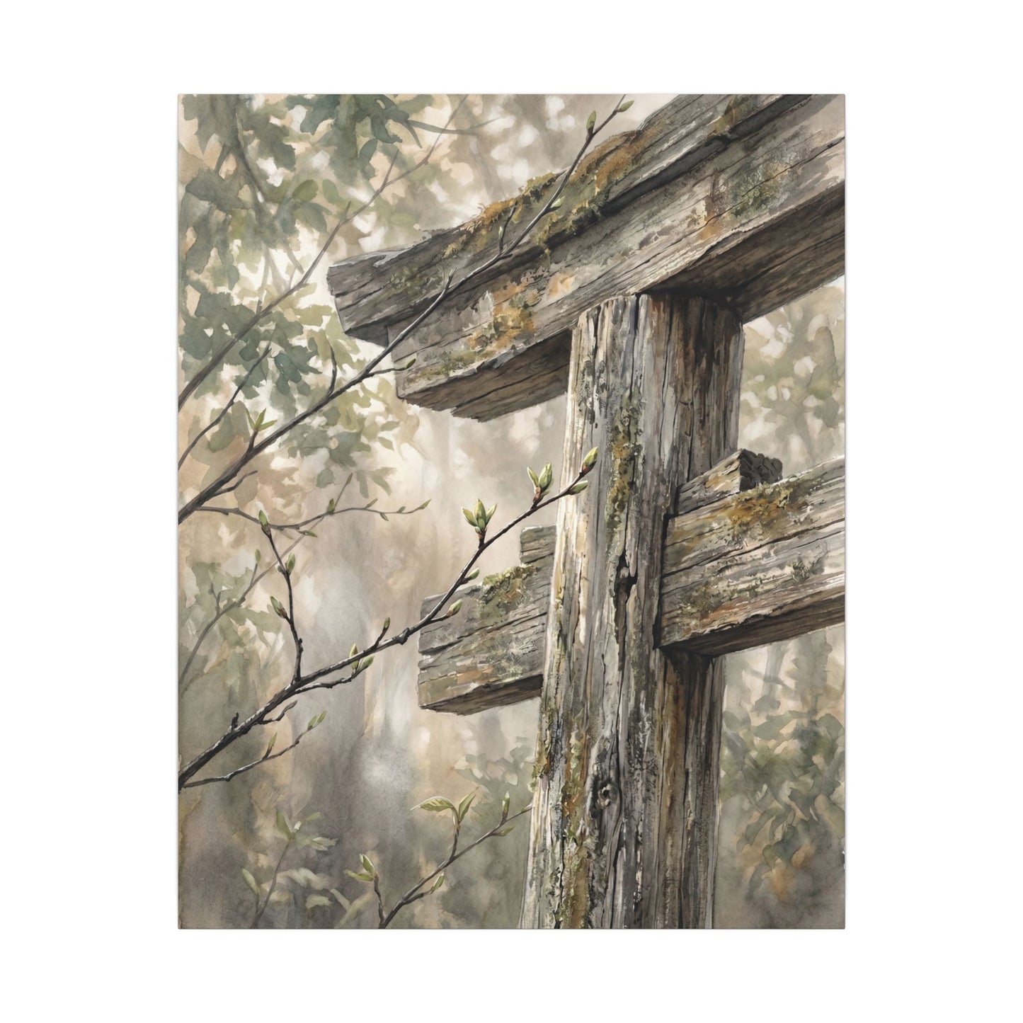 Torii Gate Spring Canvas Art | Japandi Neutral Design