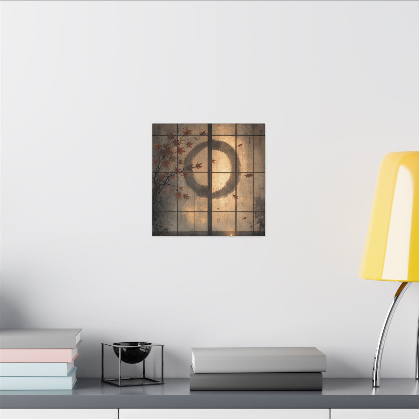 Shoji Screen Texture Canvas Art | Earthy Japandi Art