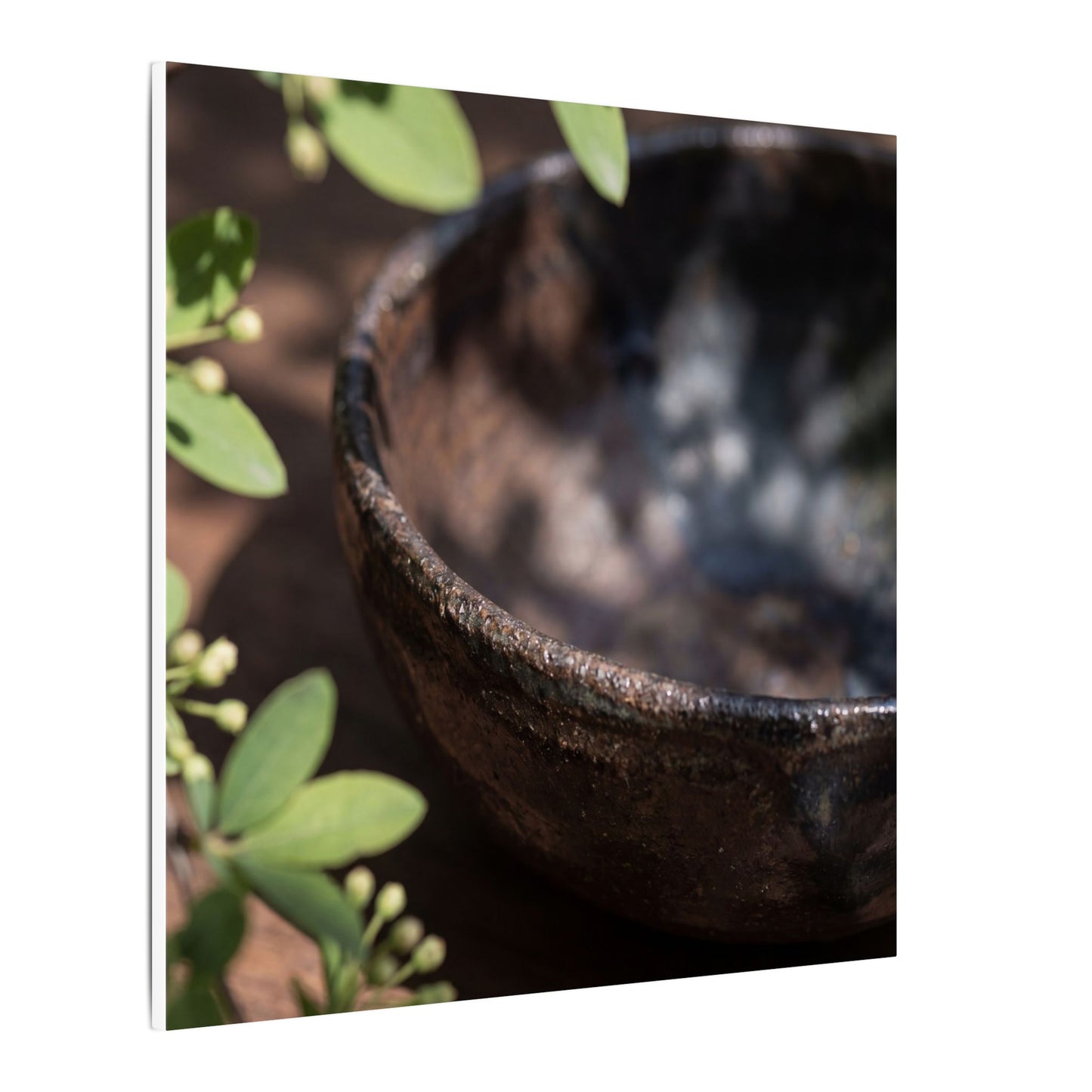 Ceramic Bowl Shadow Zen Canvas Art | Moody Dark Japandi Art