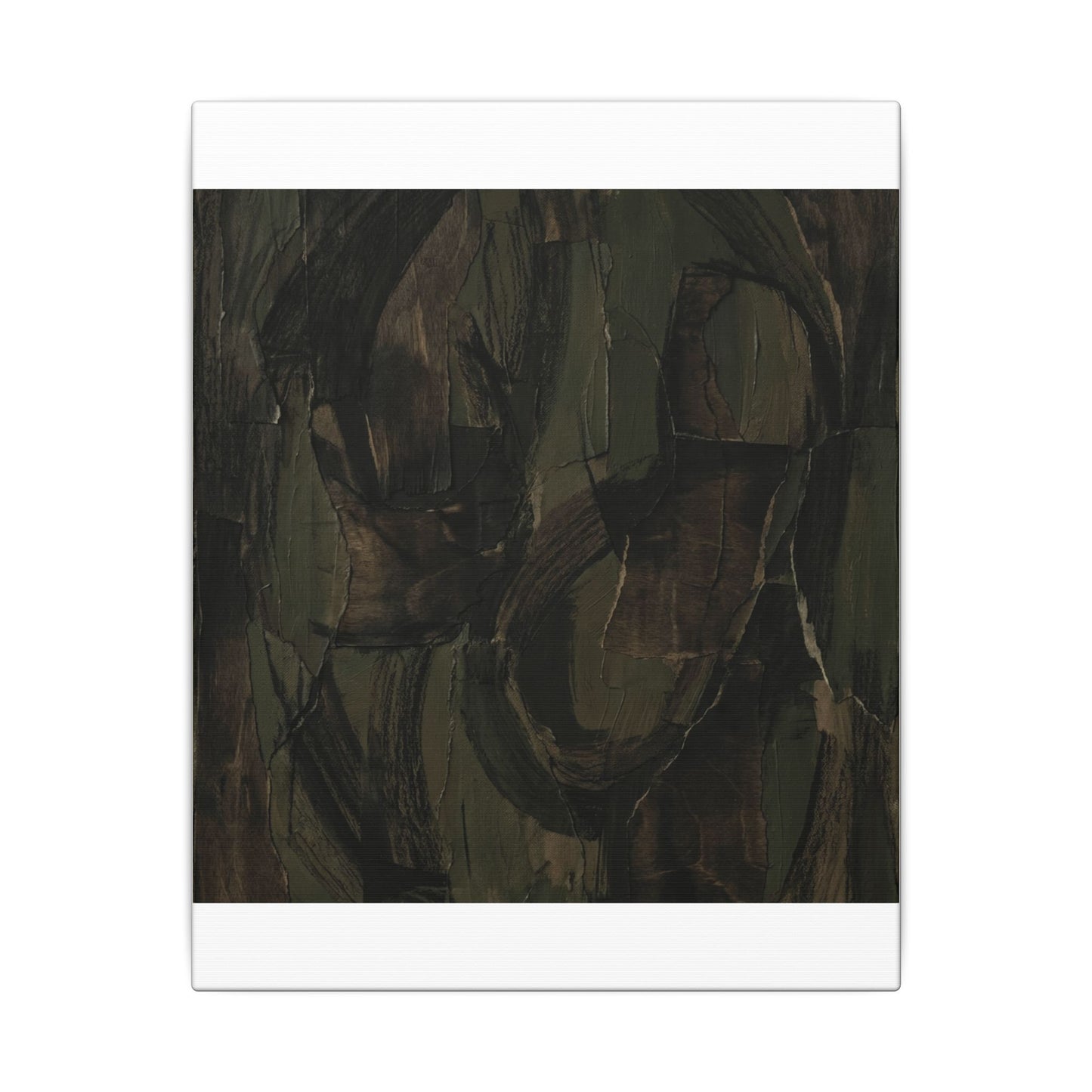 Mixed Media Dark Japandi Textured Canvas Art